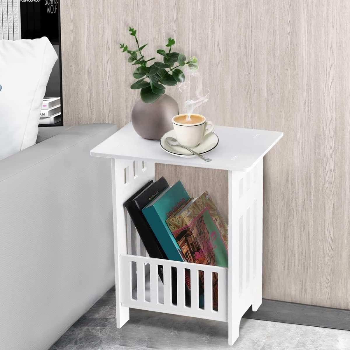 Tavolino da Caffè Stile Nordico – Comodino Portaoggetti Elegante e Funzionale