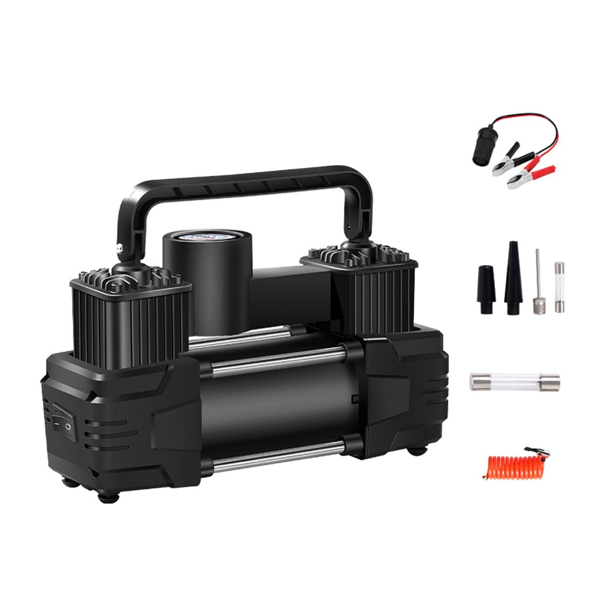 Compressore d'aria 12v 150psi con led di emergenza torcia elettrica per moto auto