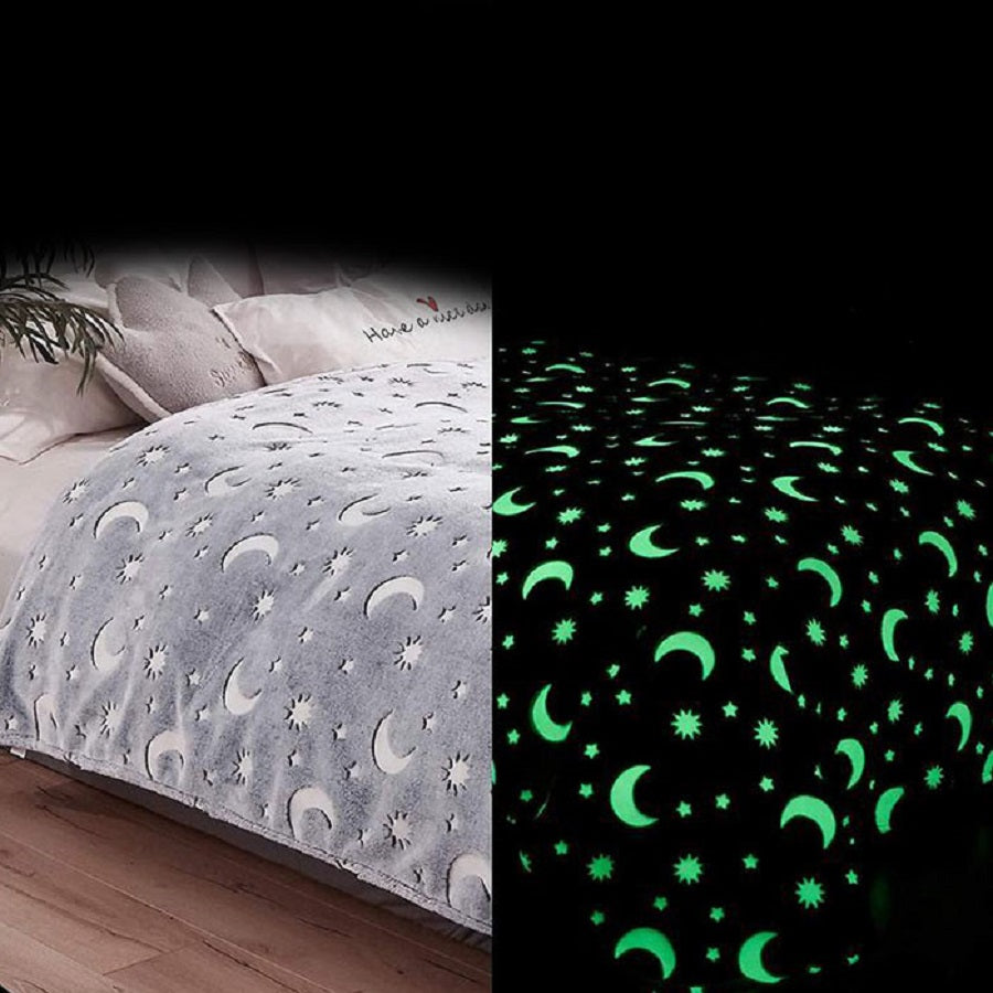 Coperta Magica per bambini plaid in pile con stelle che si illuminano al buio morbida