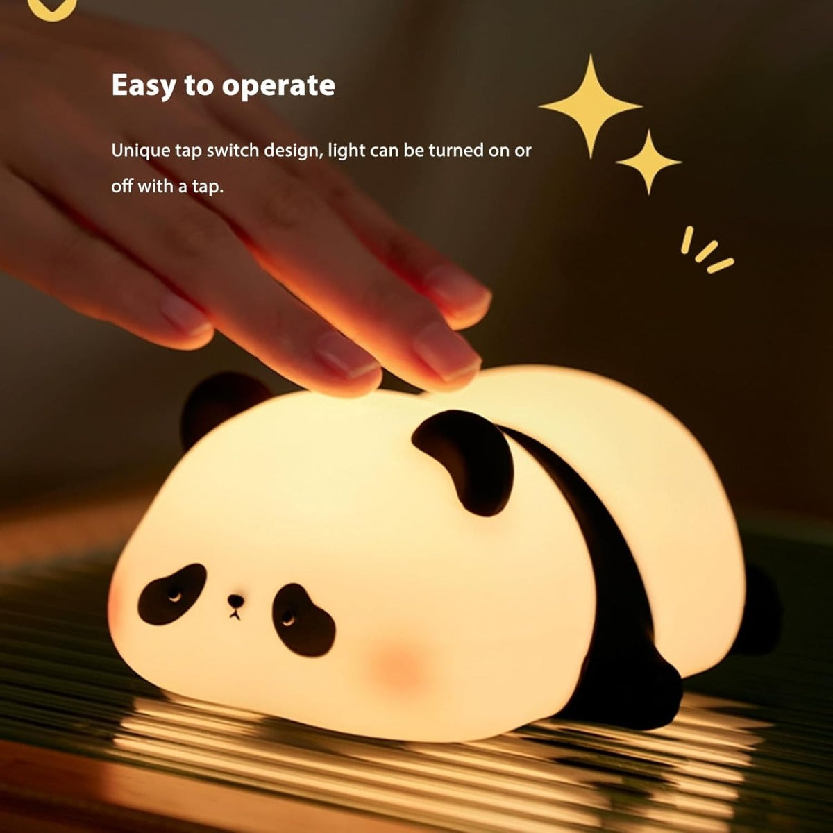 Luce Notturna per Bambini a Forma di Panda – Ricaricabile e Dimmerabile