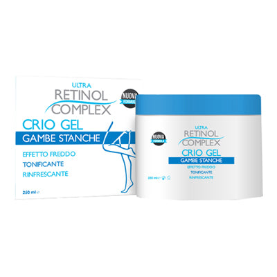RETINOL COMPLEX Crio Gel Gambe Stanche Effetto Freddo Tonificante Rinfrescante 250 ML