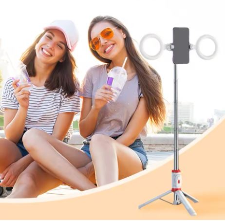 Bastone per Selfie , Supporto per Cellulare, Connessione Bluetooth, Stabilizzatore Anti-Vibrazione per Fotocamera