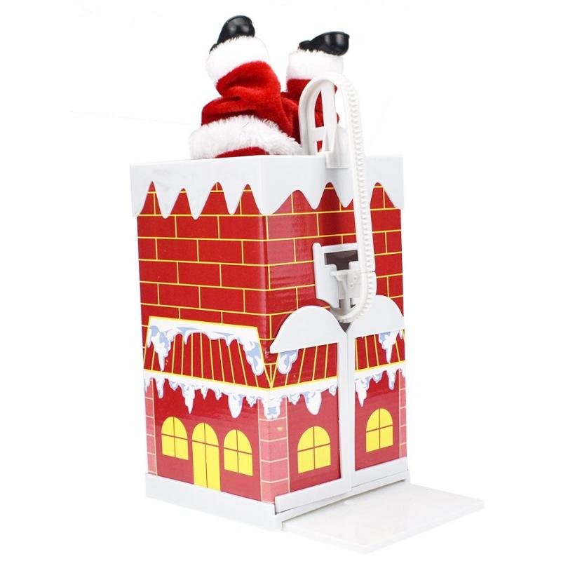 Bambini Babbo Natale Santa Claus  Giocattolo Arrampicata Camino con Musica