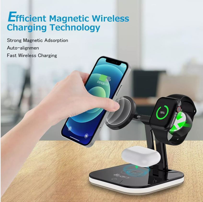Caricabatterie Wireless Andowl Q971 – 25W con Supporto Ricarica Rapida – Compatibile con Tutti i Dispositivi Qi