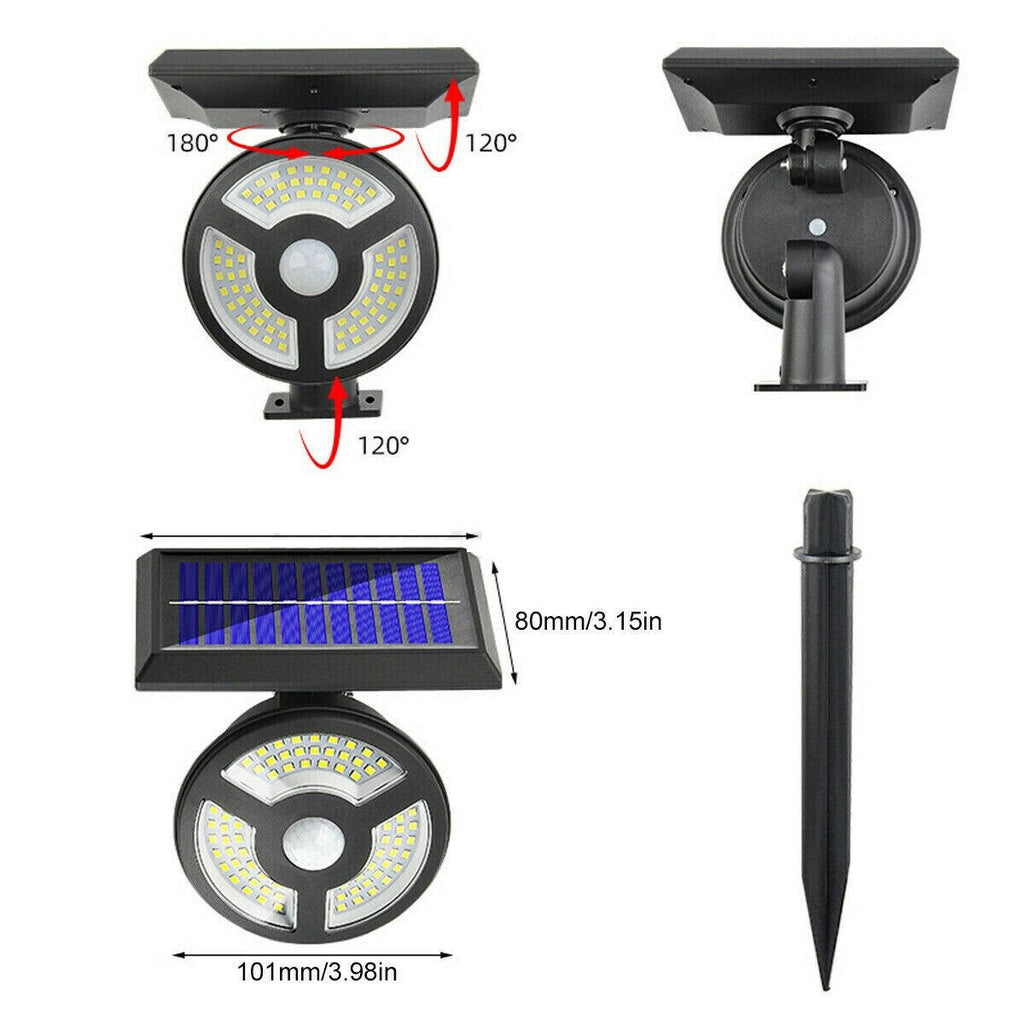 Faro faretto da giardino con pannello solare a picchetto a energia sole esterno