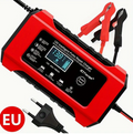 Caricabatterie Auto 12V  Intelligente con Schermo LCD, Multi Protezioni e Funzione Ripristino per Auto, Moto, Barche e Camion
