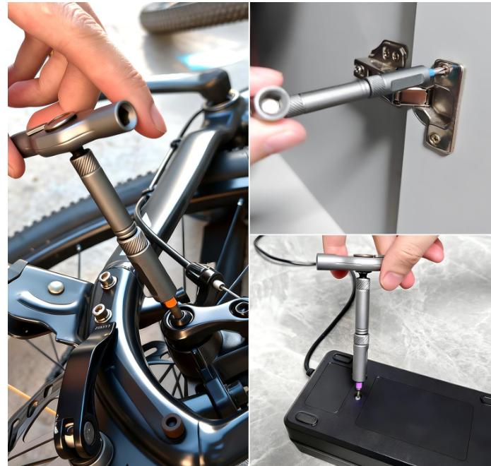 24 in 1 Magnetic Screwdriver Set Cacciaviti Multifunzionale con Manico a Cricchetto Rimovibile