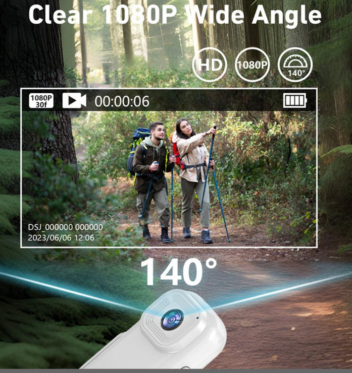 Mini Telecamera d’Azione WiFi Q- SA3 con Schermo LCD 0,96" – Compatta e Portatile