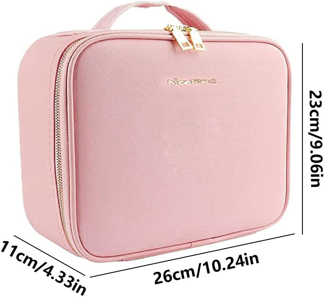 Borsa per Trucco con Specchio Illuminato a LED – Custodia da Viaggio con 3 Impostazioni di Colore, Elegante e Funzionale