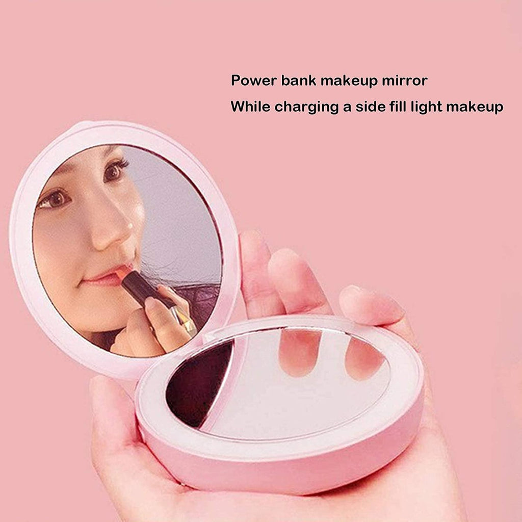 Specchio per Il Trucco Compatto con Luce a LED