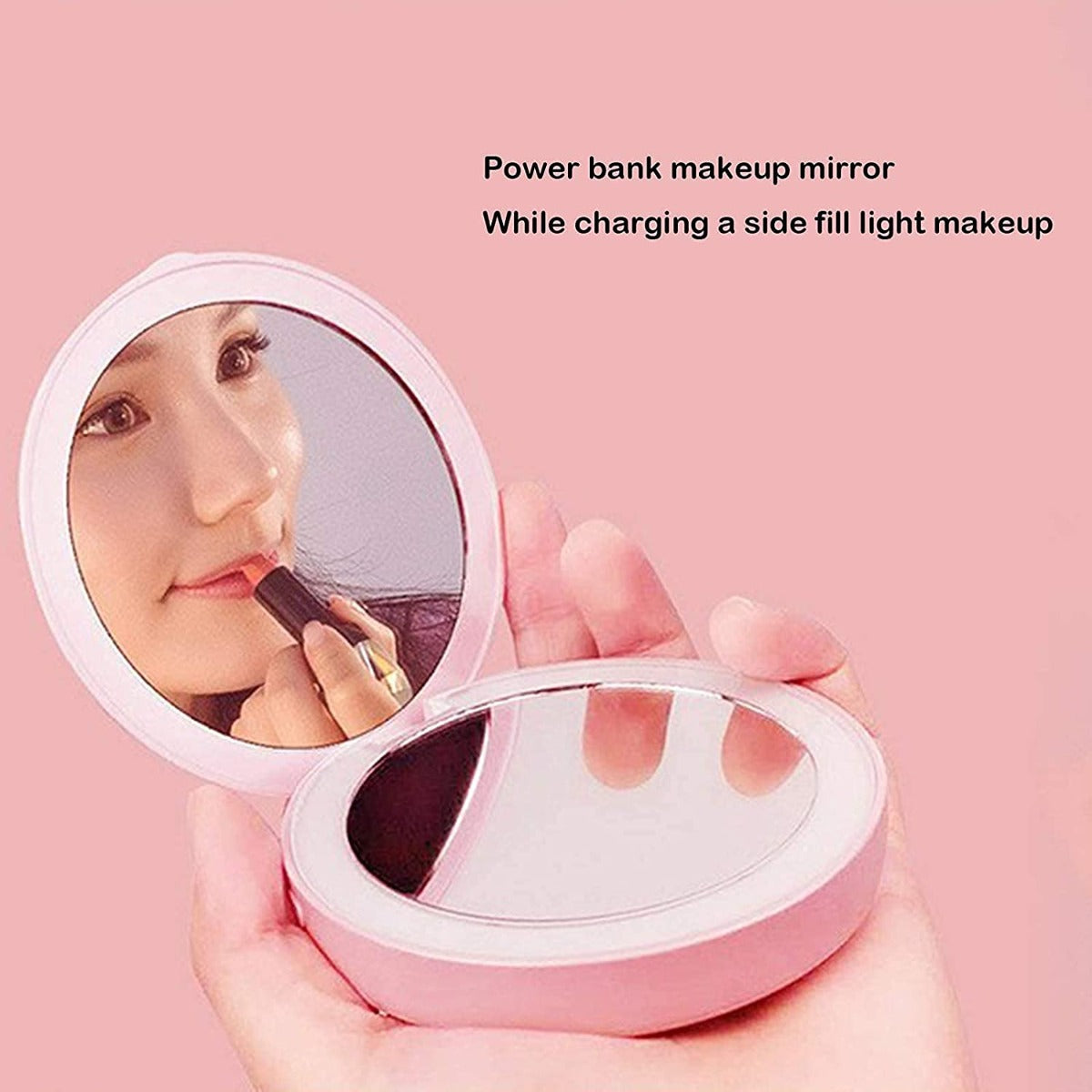 Specchio per Il Trucco Compatto con Luce a LED