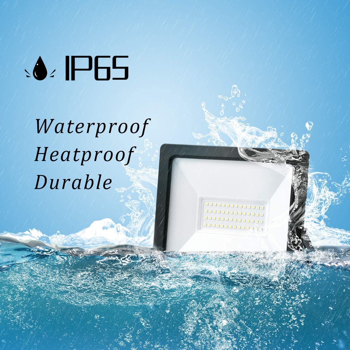 Proiettore a LED da 10 W, per esterni, impermeabile, IP65, 4000K, luce diurna bianca, per giardino, garage, cortile, (10 W)
