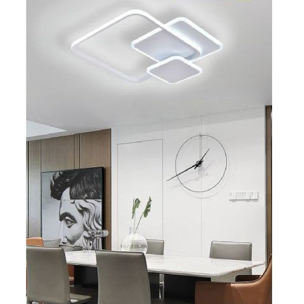 Lampada Da Soffitto Plafoniera Led C31-F tre quadrati per tutte le vostre stanze