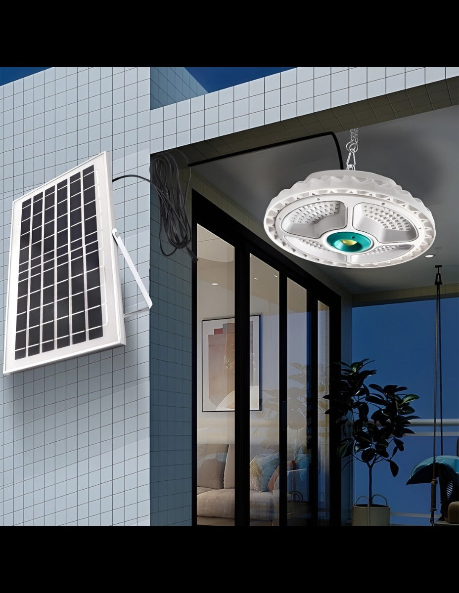 Plafoniera Solare 200W con 156 LED, Telecomando e IP66: Illuminazione Potente ed Eco-Sostenibile