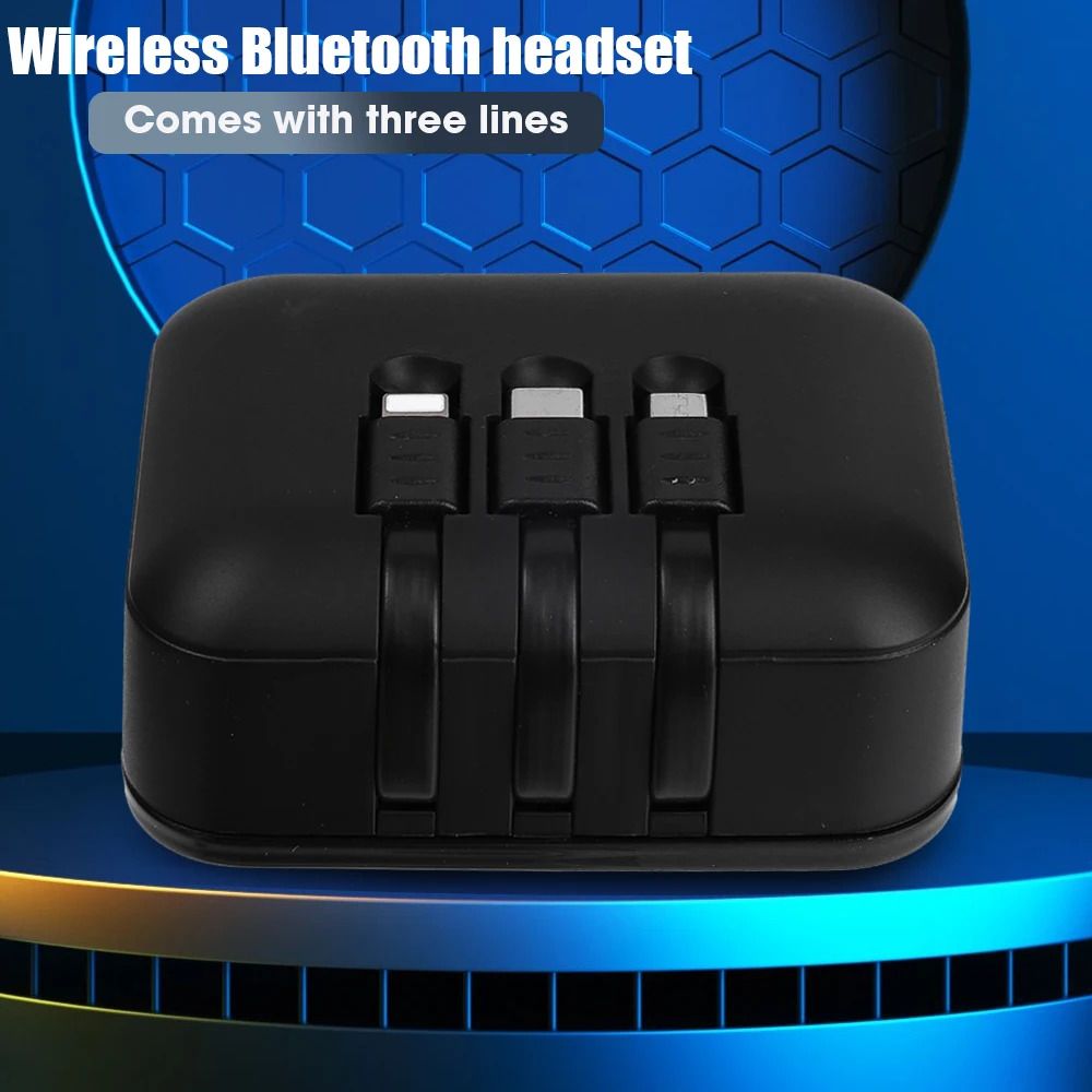 Auricolari Bluetooth Wireless M88 TWS con Microfono, Display LED e Scatola di Ricarica a 3 Cavi