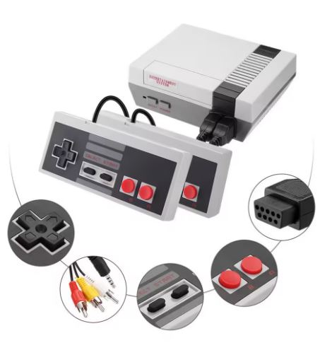 Mini Console per videogiochi retrò portatile 620 giochi classici incorporati 2 controller