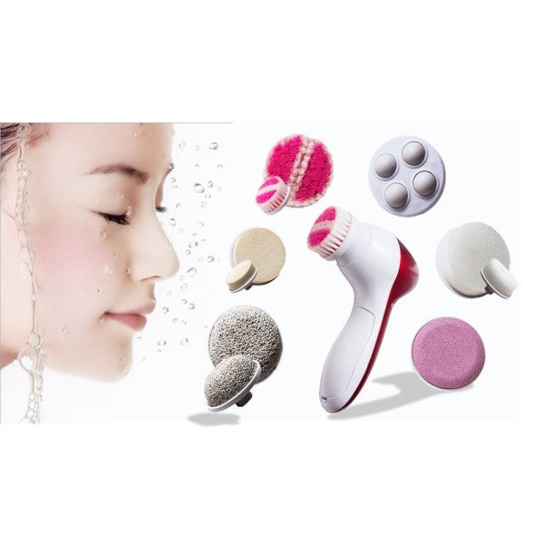 Massaggiatore Viso Corpo Facciale Purificatore 6 In 1 Massaggio Spazzola Pulizia