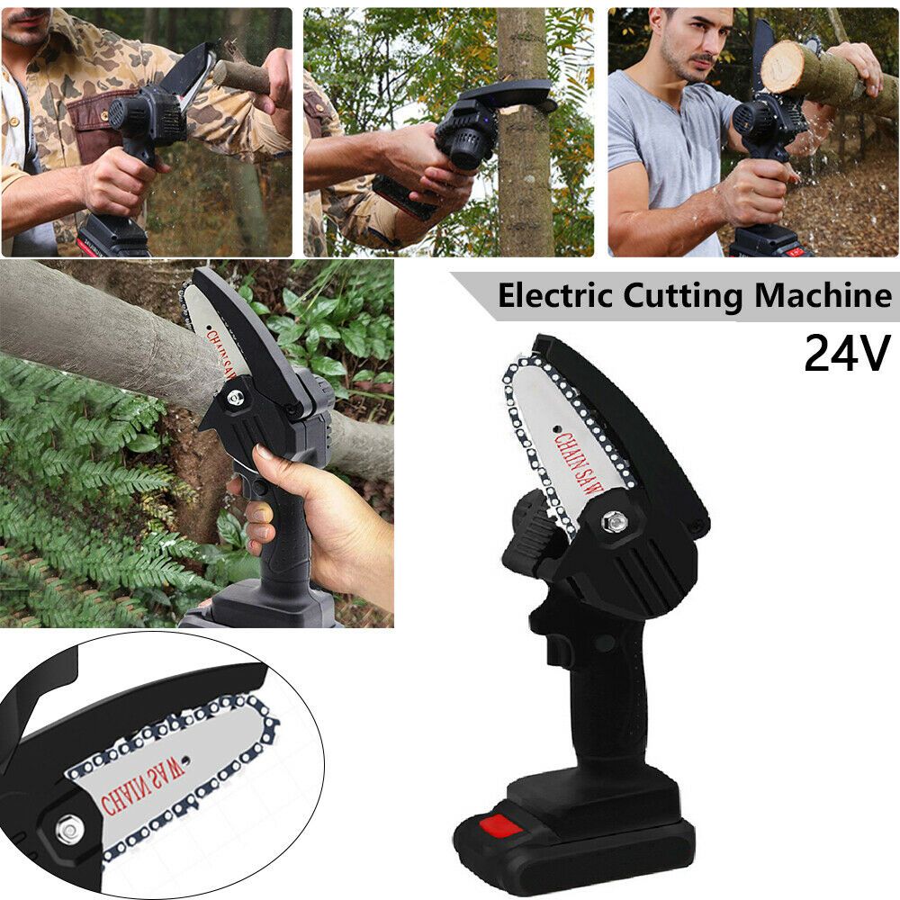 Mini elettrosega a batteria 24v motosega sega elettrica tagliarami lama da 15 cm