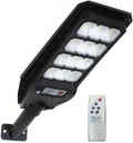 Lampione Solare LED Esterno 200W con Palo, Sensore di Movimento e Telecomando - 144 LED, IP65 Impermeabile