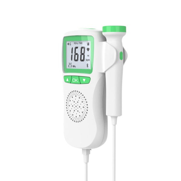 Monitor cardiaco movimento fetale doppler gravidanza tascabile q-c022 a batteria