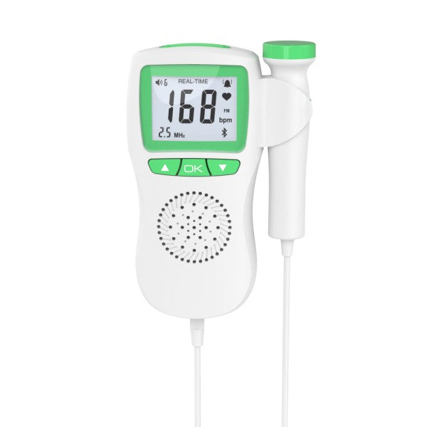 Monitor cardiaco movimento fetale doppler gravidanza tascabile q-c022 a batteria