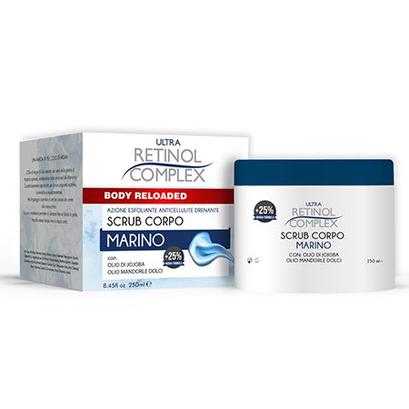 RETINOL COMPLEX SCRUB CORPO MARINO 250ml olio di jojoba e mandorle dolci