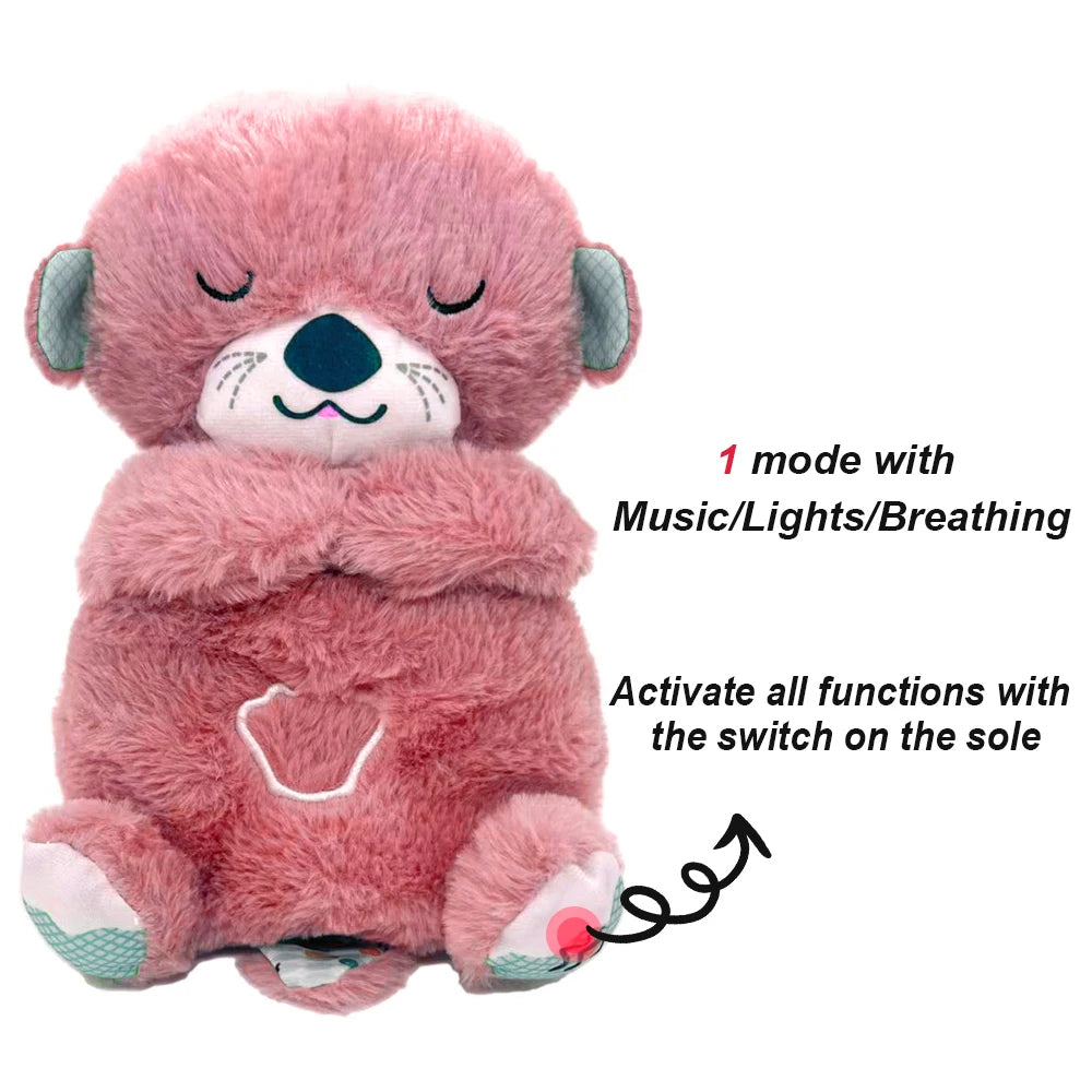 Breathing Bear Peluche Lontra Calmante - Sensazione Grembo Materno Rosa