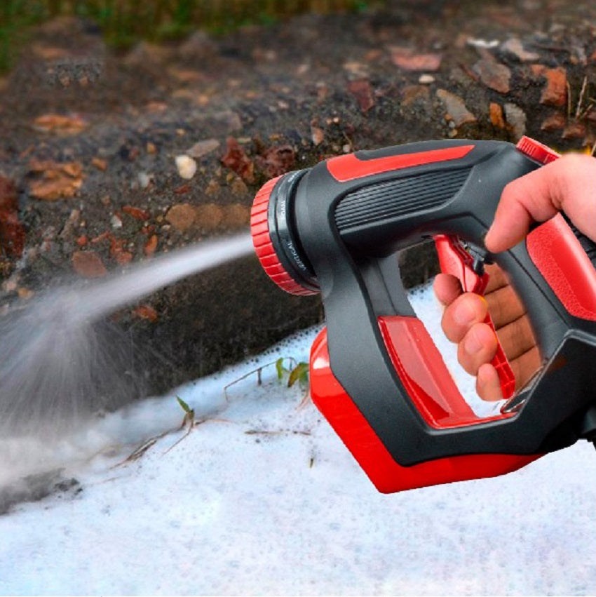 Pistola ad acqua multifunzione con serbatoio per sapone