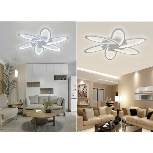 Plafoniera led  lampada moderna bianca a luce fredda naturale C15-F