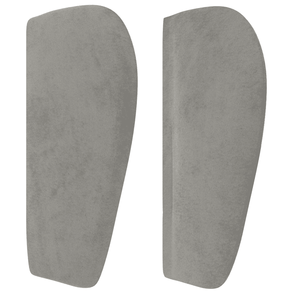 Giroletto a Molle con Materasso Grigio Chiaro 90x200 cm Velluto