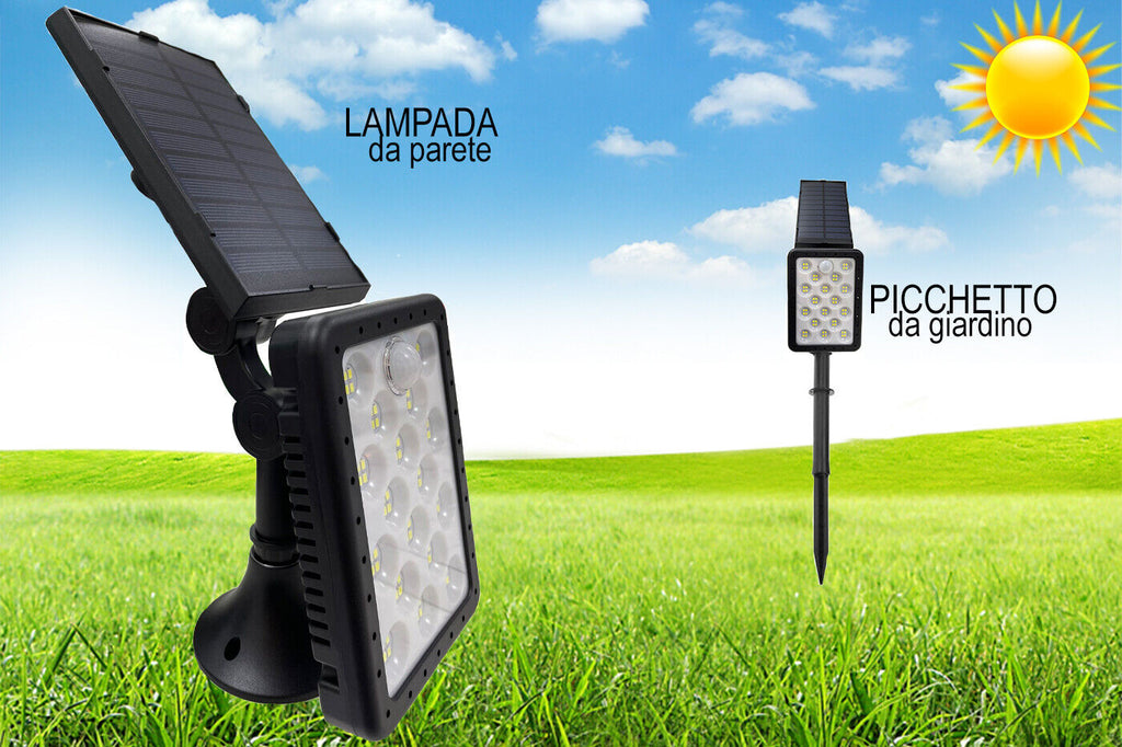 Picchetto Giardino Solare Lampada Esterna Led Applique Luce Fredda TE-B0388