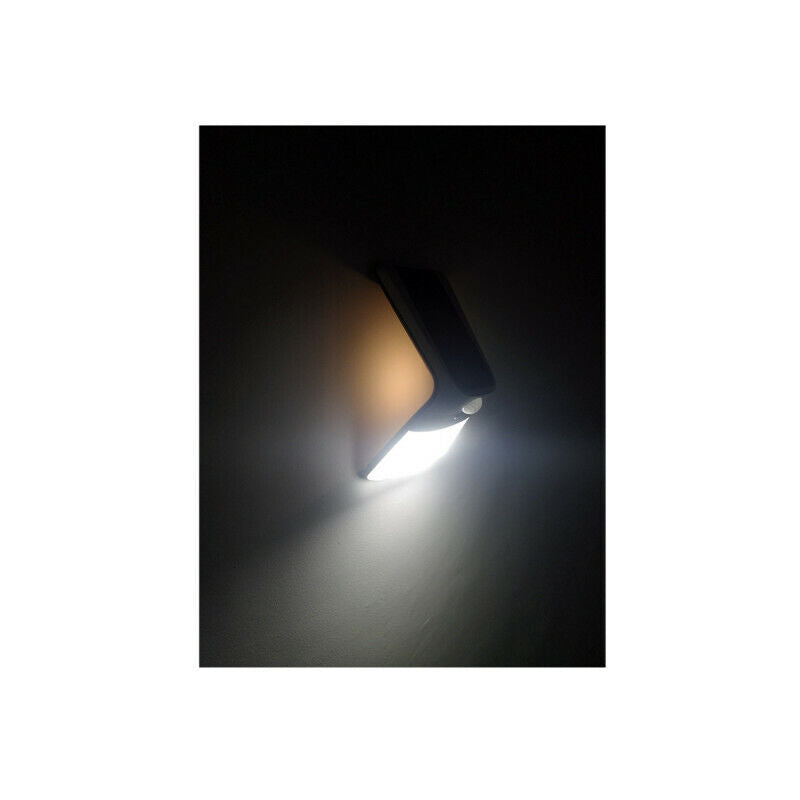 Lampada solare led da muro faretto 3,5w 430 lm sensore crepuscolare e movimento FO-TA204