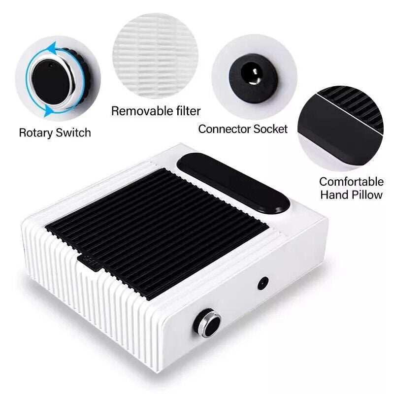 Aspiratore polveri unghie da tavolo 80w regolabile