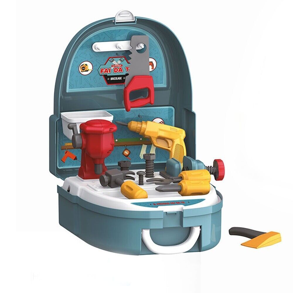 Attrezzi bricolage con zaino giocattolo per bambini il piccolo fai da te