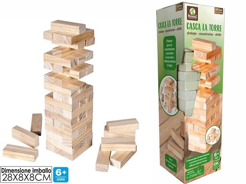 Casca la torre 54 pz gioco di strategia e abilità in edizione in legno