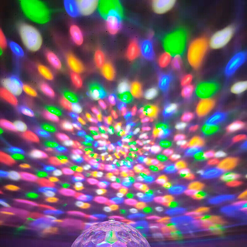 Lampada a led  da palcoscenico con luce a sfera magica rotante colorata per feste in casa