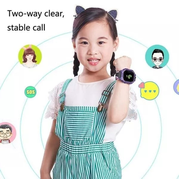 Orologio Smart per Bambini GPS 2G con Fotocamera, Allarme SOS, Torcia, Rubrica e Chiamate