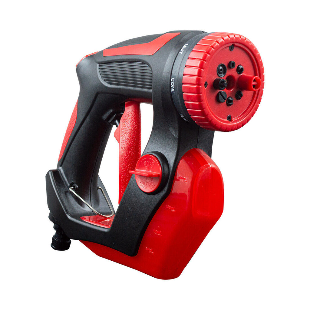 Pistola ad acqua multifunzione con serbatoio per sapone
