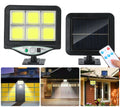 Faro solare led con pannello faretto sensore di movimento 128 led cob bk-128-6