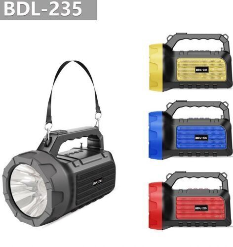 Torcia speaker cassa bluetooth 5w ricarica solare radio fm lettore mp3 portatile