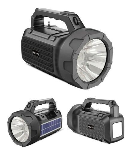 Torcia speaker cassa bluetooth 5w ricarica solare radio fm lettore mp3 portatile
