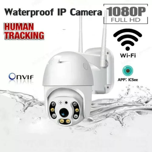 Telecamera IP Esterna Full HD 1080P Wireless WiFi con Autotracking