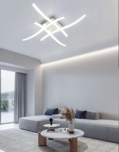 Plafoniera moderna a led C-05F da soffitto con bracci ad onda luce fredda naturale