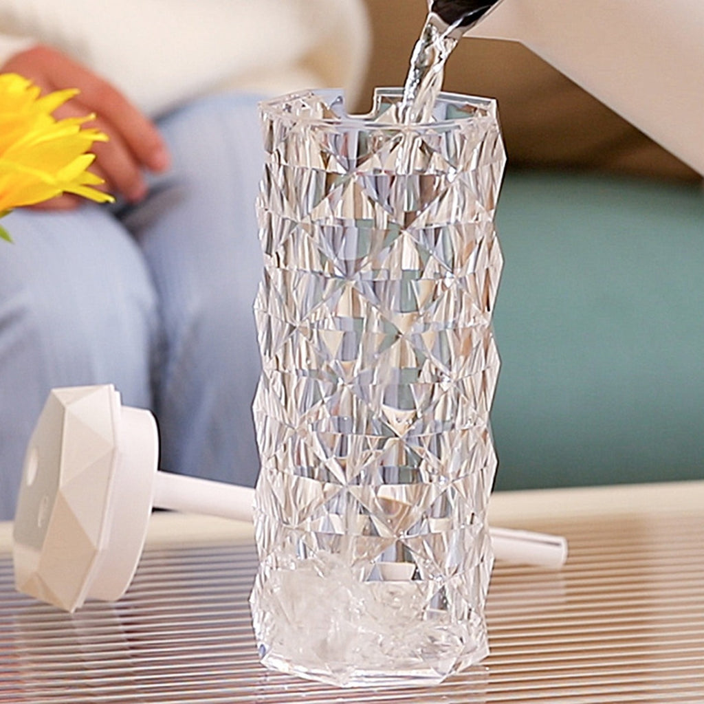 Lampada di cristallo dimmer da tavolo e diffusore di aromi 900ml