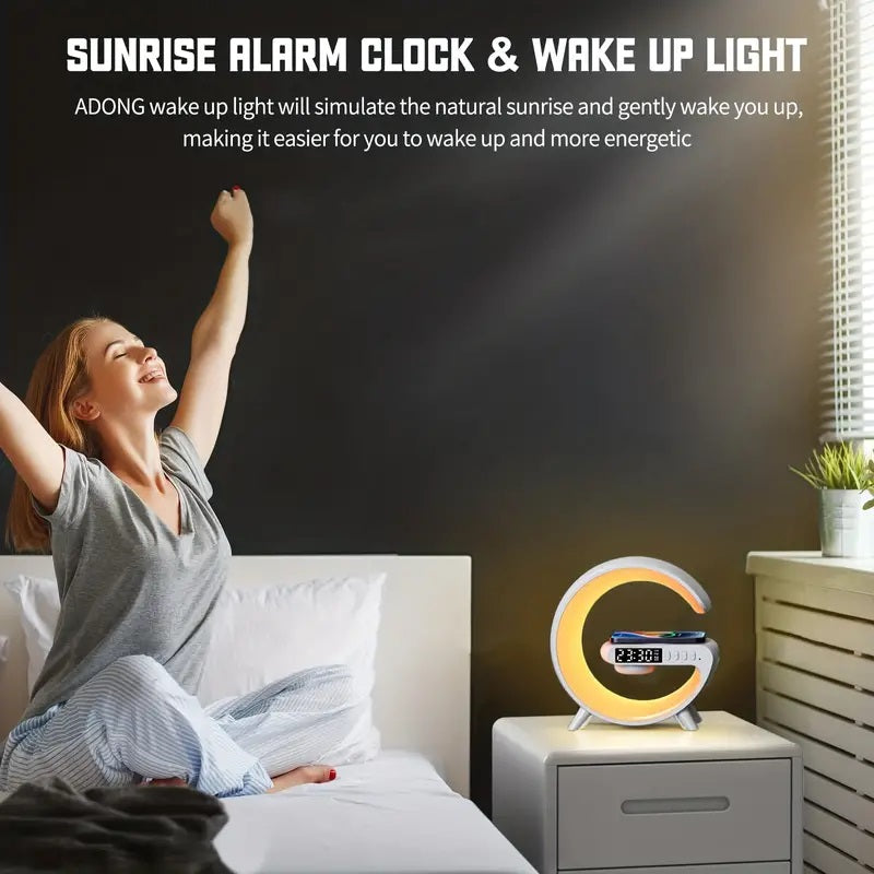 Lampada LED intelligente Bluetooth altoparlante caricabatterie wireless