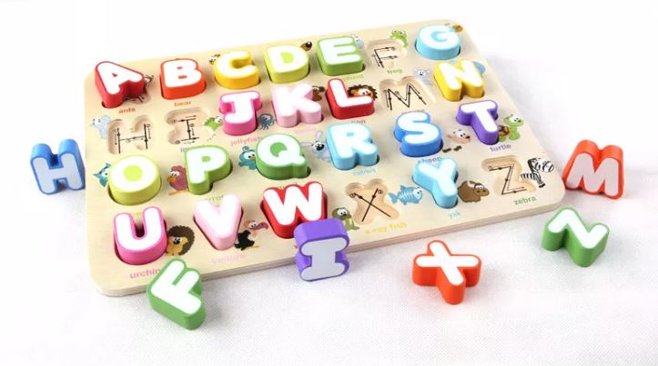 Lettere Incastri In Legno Gioco Giocattolo Bambini sar