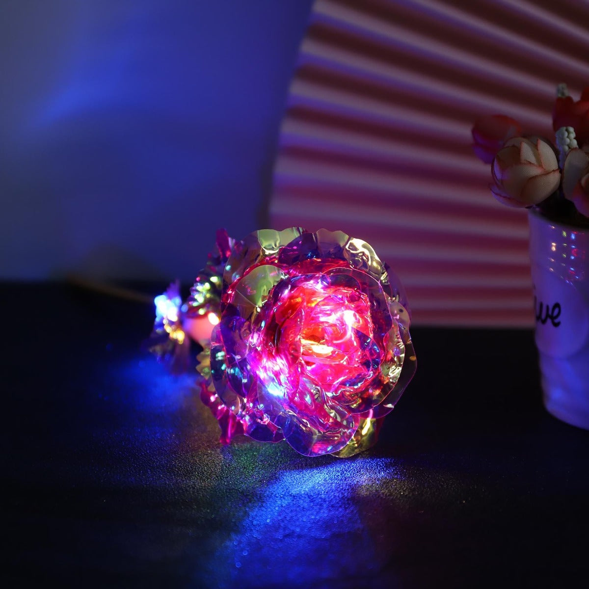 Fantatico set di 3 rose colorate con led ottima idea regalo per san valentino