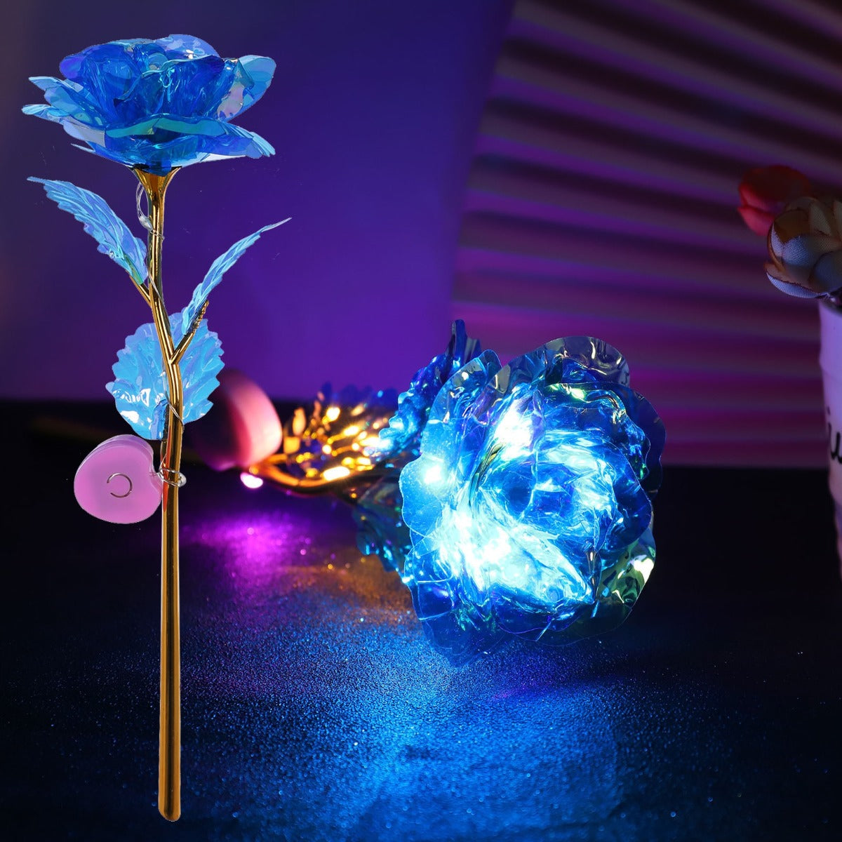 Fantatico set di 3 rose colorate con led ottima idea regalo per san valentino