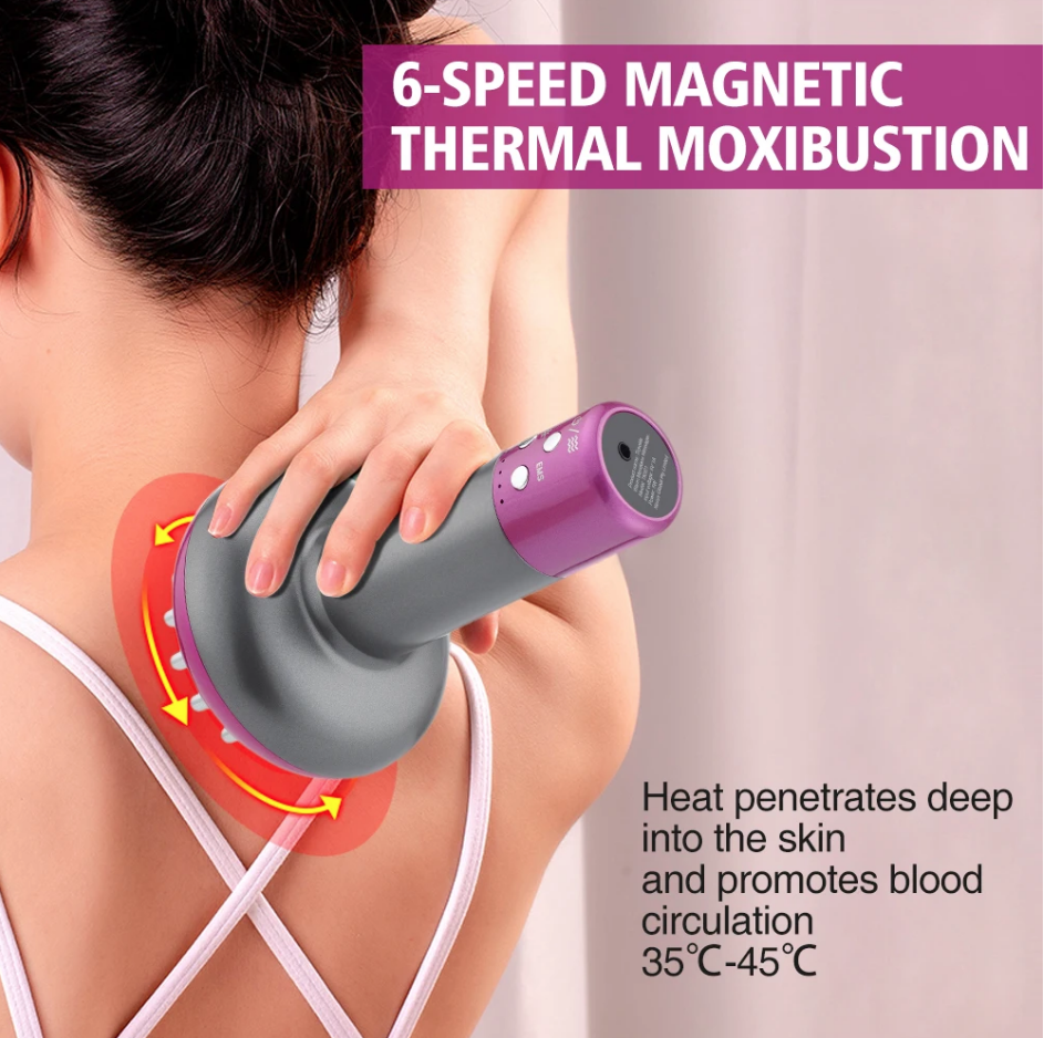 Massaggiatore Elettrico a Spazzola Anti-Cellulite per Meridiani con EMS e Terapia a Infrarossi