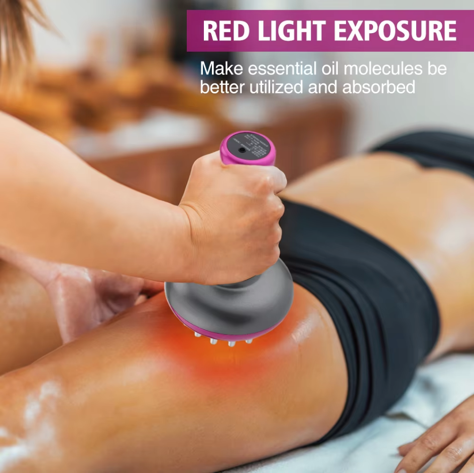 Massaggiatore Elettrico a Spazzola Anti-Cellulite per Meridiani con EMS e Terapia a Infrarossi
